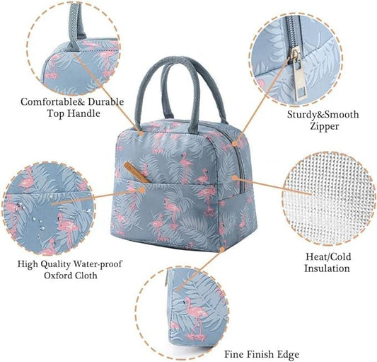 Freshpack Portable Insulated Travel Lunch Bag - Reusable On-the-Go Meal Carrier