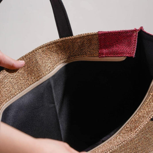 NORTHWIND Jute Office Lunch Tote for Professional Women