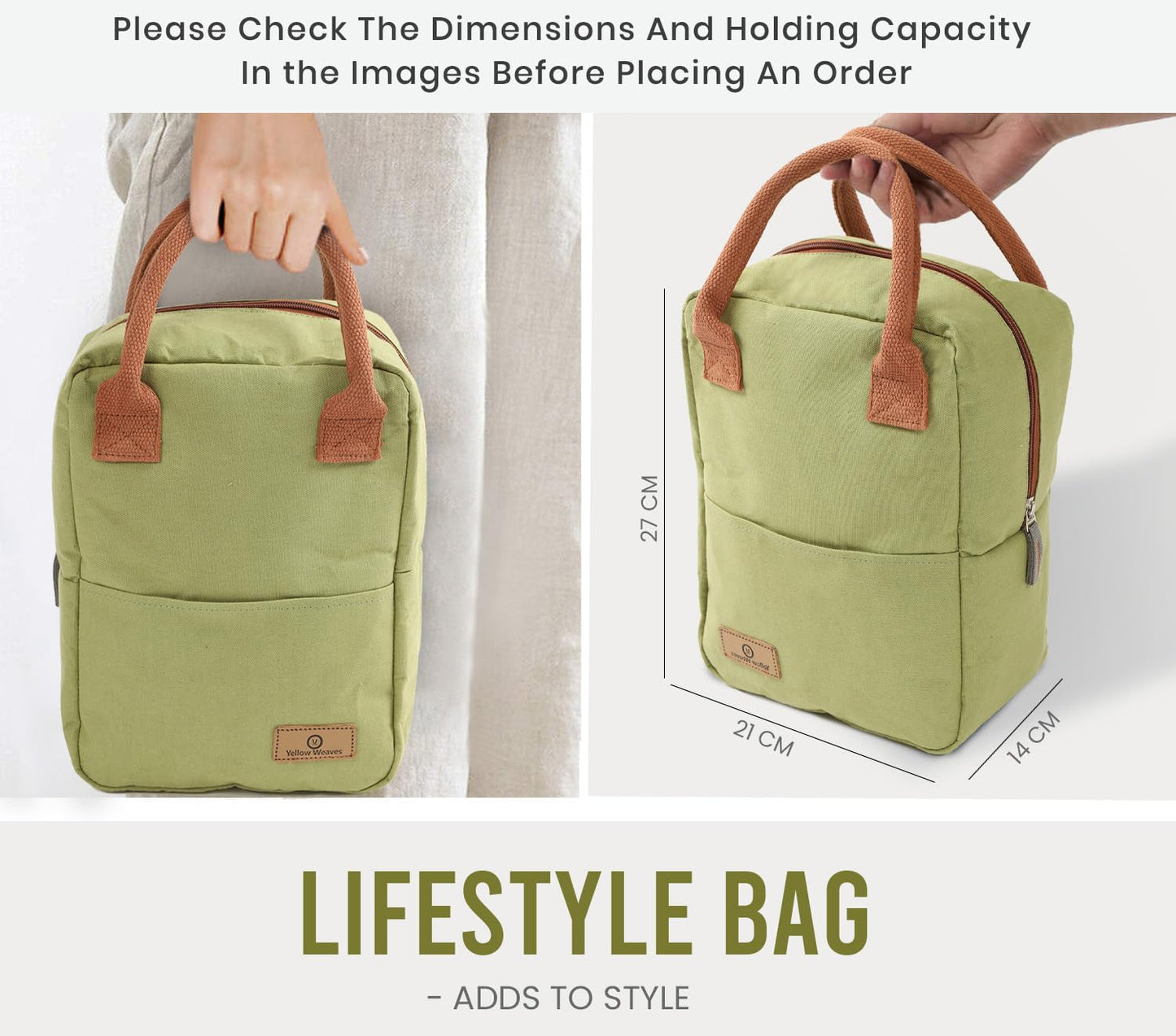 YARROW 100% Pure Cotton Canvas Meal Carrier Bag