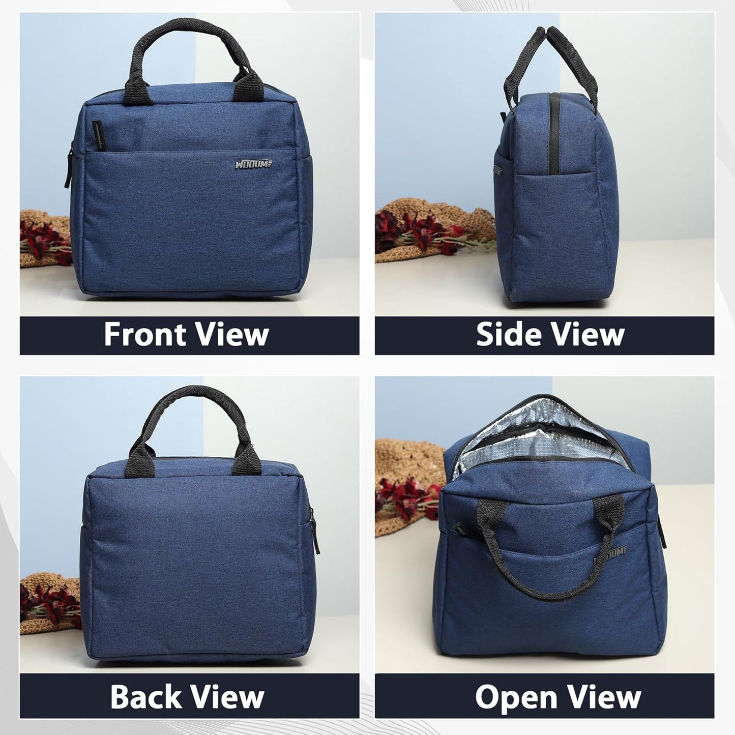 Wanderlust Insulated Lunch Tote for Professionals, Portable Meal Carrier with Ergonomic Handle