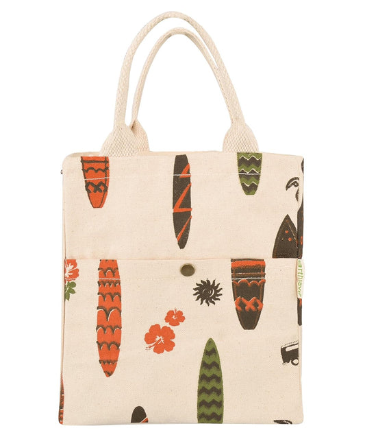 EcoMresh Thermal Lunch Tote for Professional Women & Men (Orange & White)