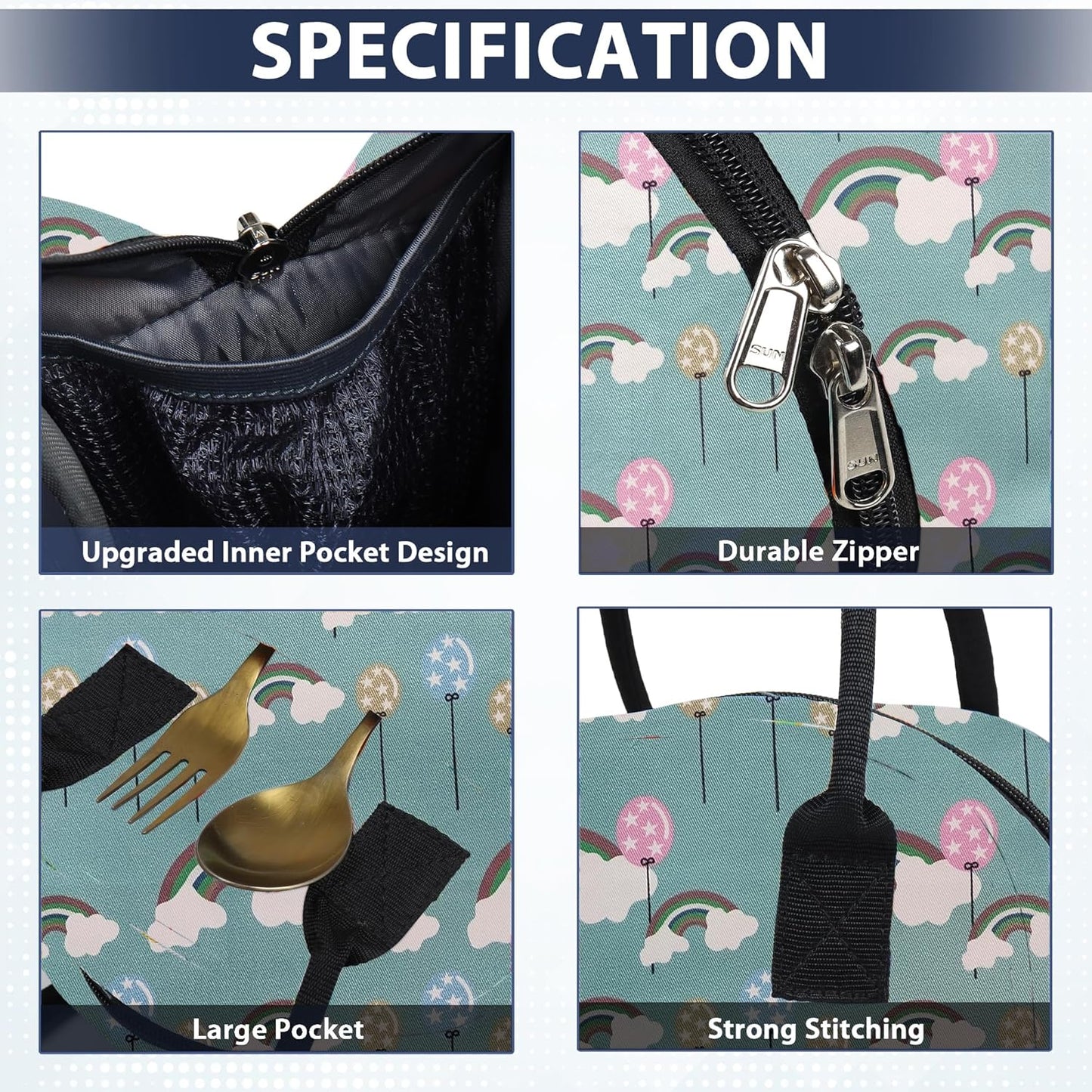 MAJESTIC Textile Lunch Container Bag - Professional Daily Use Tiffin Bag