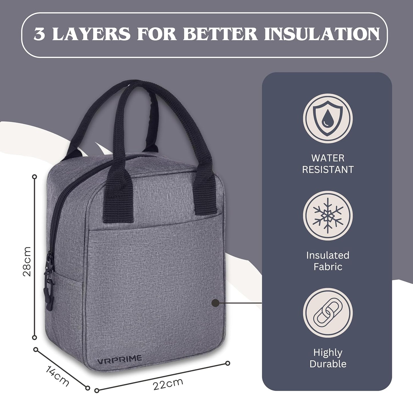 VELOCITY Premium Office Lunch Bag for Men and Women